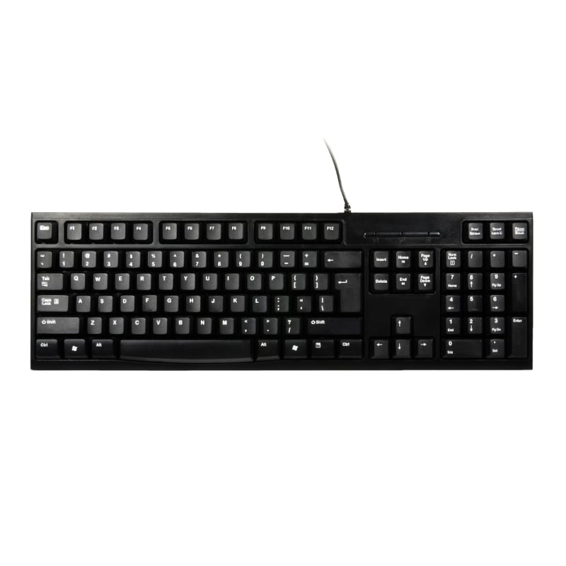 Port Connect Office Budget Wired Keyboard-black