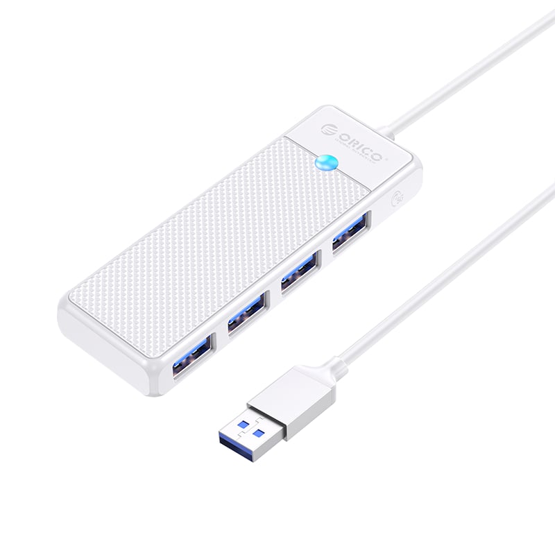 Orico Pw Series 4-port Usb3.0 Hub | Usb-a | Usb-a3.0 X 4 (5gbps Sharing) | 15cm |white