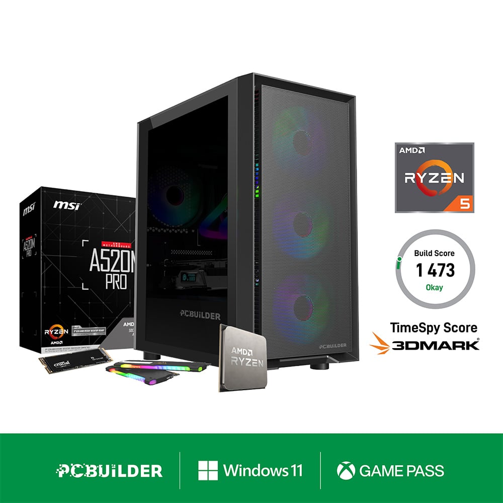 Pcbuilder Ryzen 5 5600gt Defender Windows 11 Gaming Pc