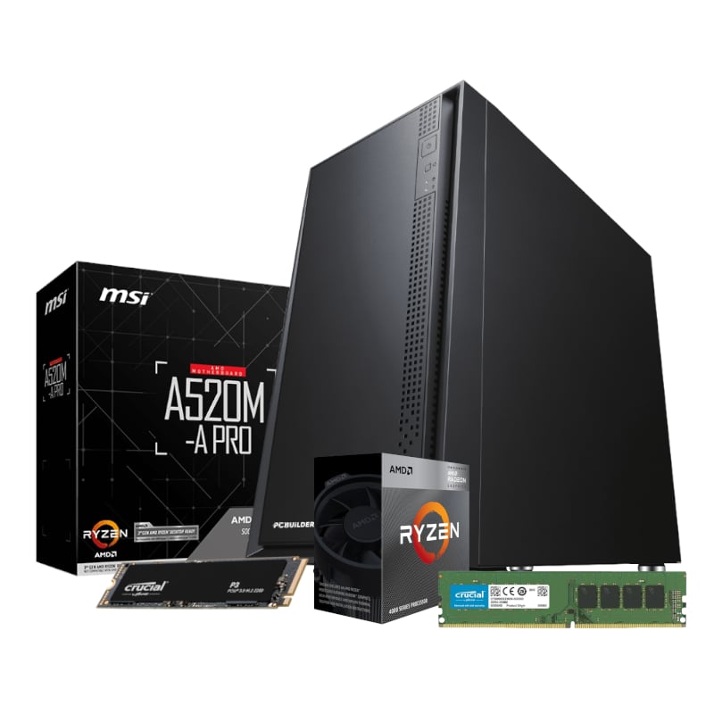 Pcbuilder Amd Ryzen 5 4600g Home Master Windows 11 Desktop Pc