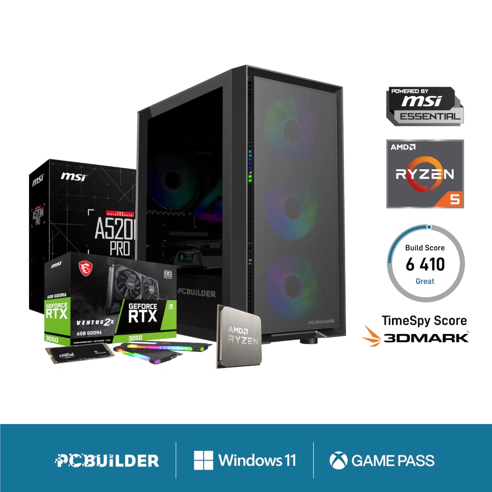 Pcbuilder Ryzen 5 5500 Scout Windows 11 Gaming Pc