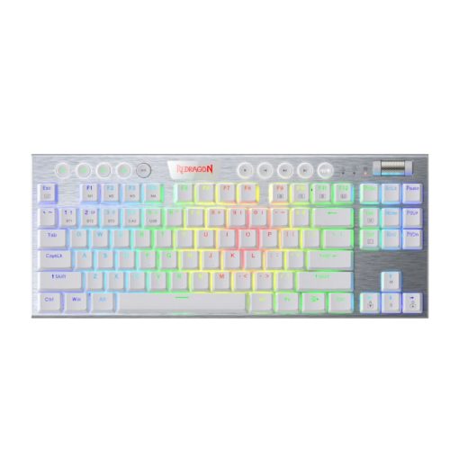 Redragon Horus 87key Rgb Led Super-slim Alu Frame - White